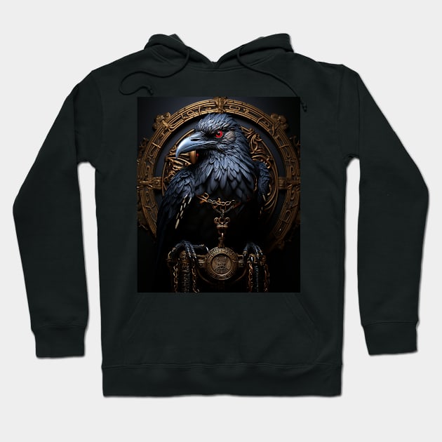 Raven Viking Wisdom Tattoo Art Hoodie by Spit in my face PODCAST